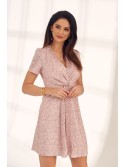 Rochie din doua piese cu buline, pudrata PR55128 - Magazin online - Boutique